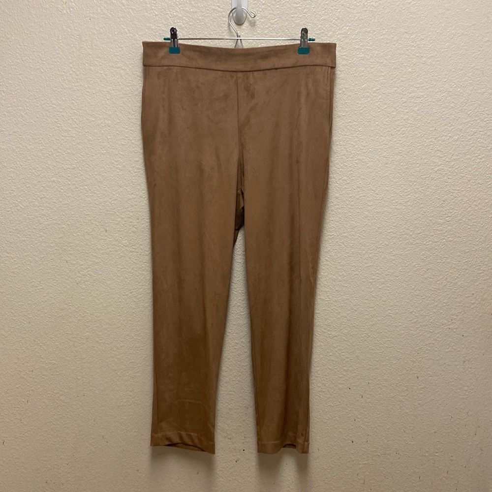 Maison d'Amelie Faux Suede Pull On Pants Large